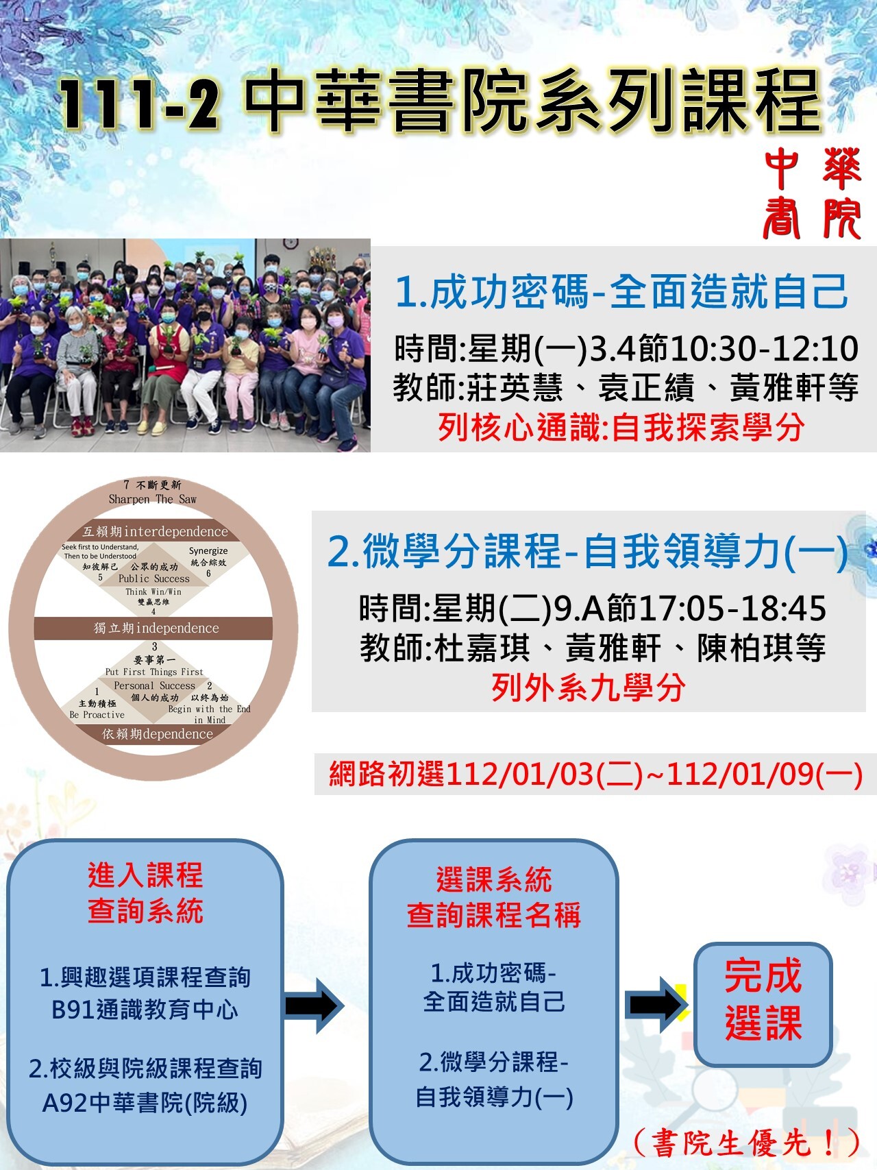 111-2 中華書院系列課程